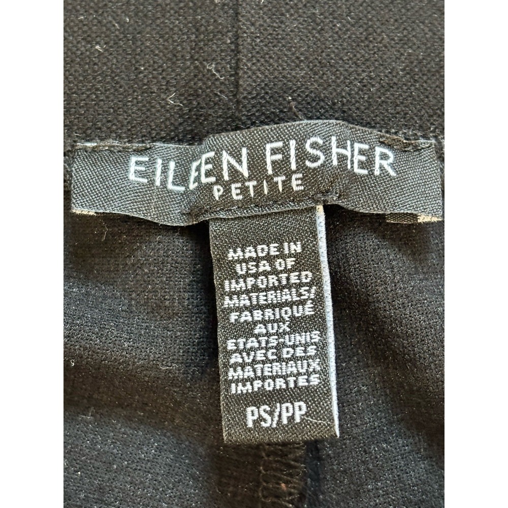 Eileen Fisher Stretch Crepe Slim Ankle Pants Sz PS Slit Hem Minimalist Capsule - Picture 2 of 9